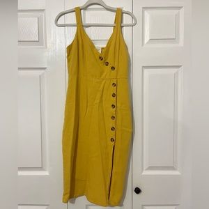 Harper Heritage Mustard Button Down Dress